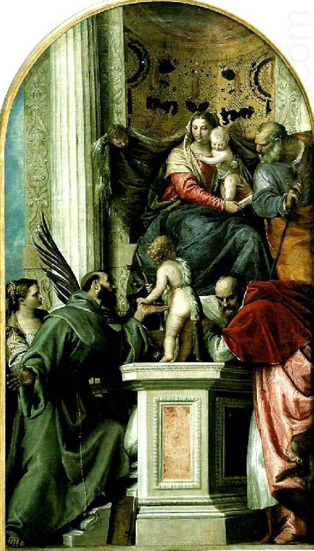 Paolo  Veronese holy family with ss china oil painting image
